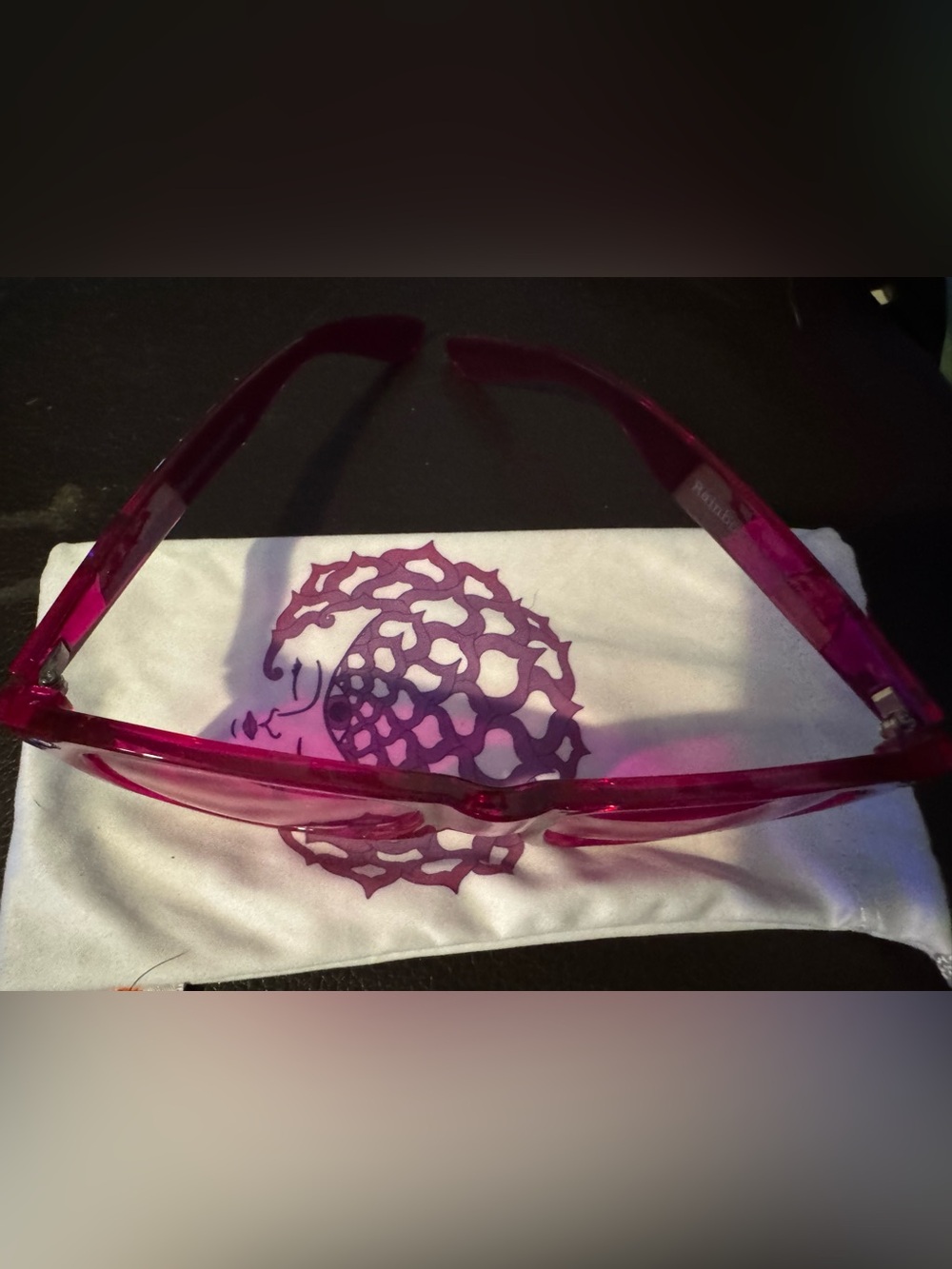 Rainbow OPTX Magenta translucent Sunglasses NEW - Picture 9 of 11